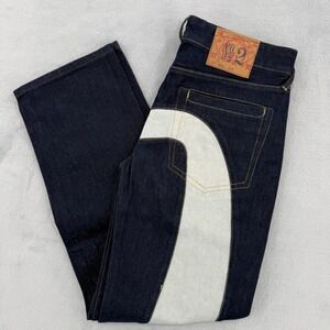 Evisu Lot 0001 No 2 Daicock Jeans Mens Raw Selvedge Denim Japan Size 32